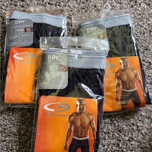 Champion Men's Black and Gray Boxer Briefs